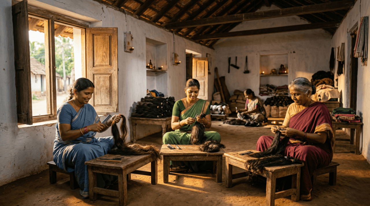 Village-Level Hair Sorting in India: The Backbone of Quality Control
