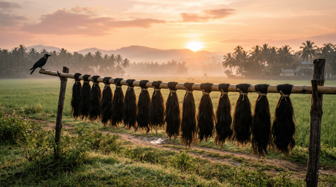 Raw Indian temple hair export facility — DEY GLOBAL EXPORTERS Kolkata